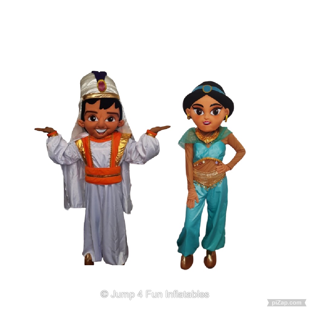 Princess Jasmine & Aladdin Mascot Hire Hire in Glasgow